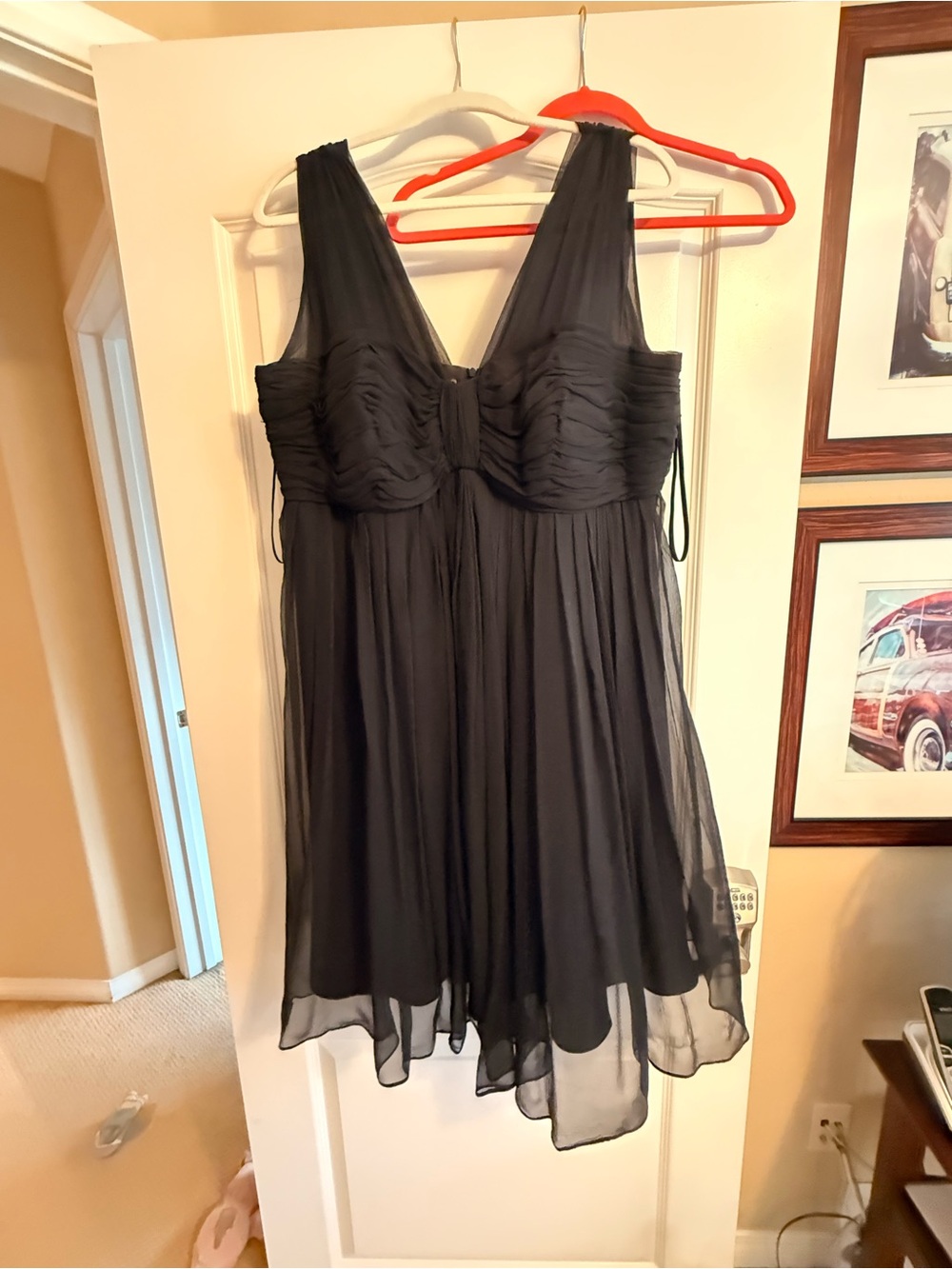 Donna Ricco Black Chiffon Sleeveless Cocktail Dress - Picture 12 of 12